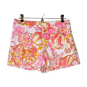 Lilly Pulitzer Floral High Rise Alycia Happiness Is Resort Shorts Pink Women 4